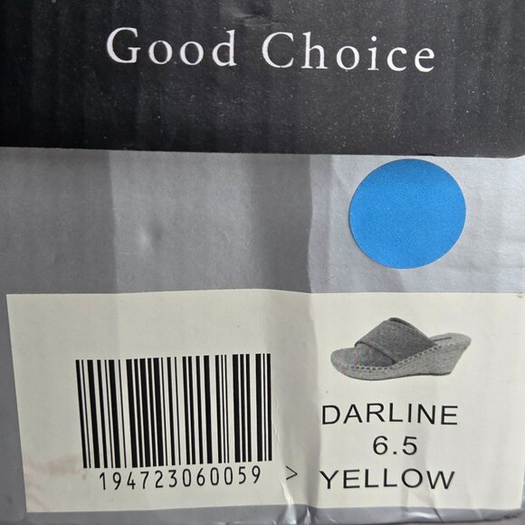 NWT GC SHOES Darline Yellow Espadrille Wedge Sandals - Yellow - Picture 6 of 7